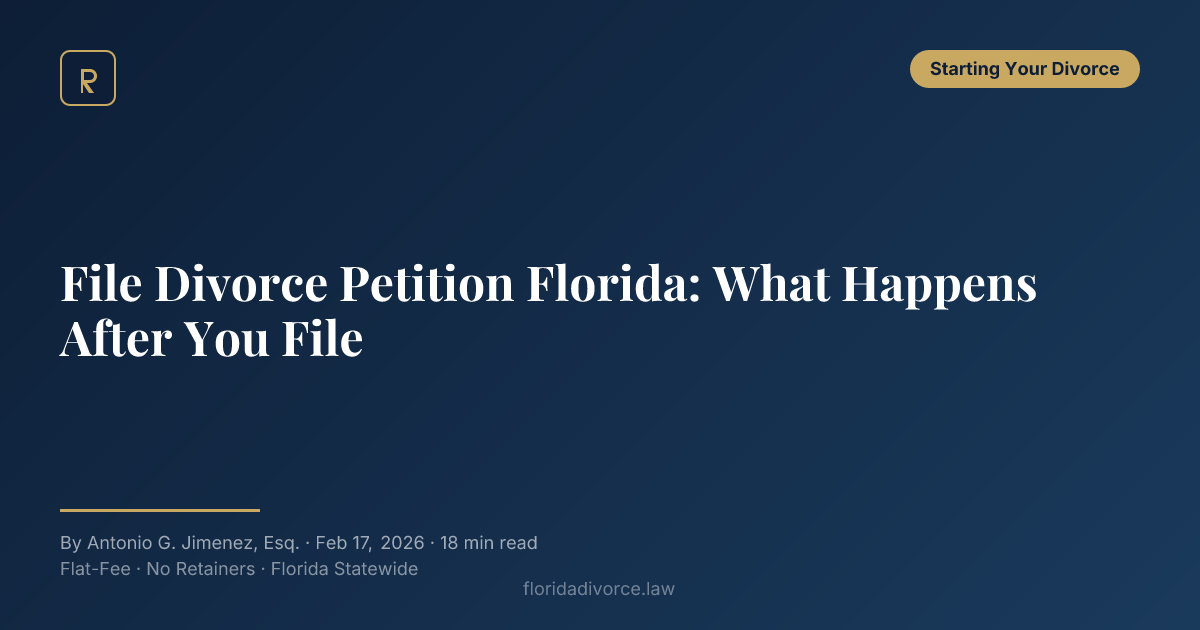 File Divorce Petition Florida: What Happens After You File ...